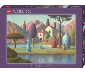 HEYE Puzzle Timeless: Dáma v modrém / 1000 dílků / 70 x 50 cm