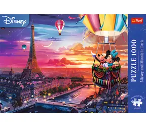 TREFL Puzzle Premium Plus Mickey a Minnie v Paříži / 1000 dílků / 68,3 x 48 cm