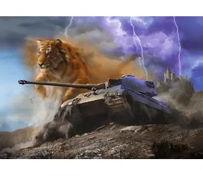 TREFL Puzzle Premium Plus World of Tanks: Tiger II / 1000 dílků / 68,3 x 48 cm