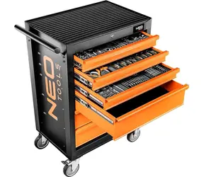 NEO TOOLS 84-221-9 / Dílenský vozík / 6 zásuvek / 149 dílů nářadí