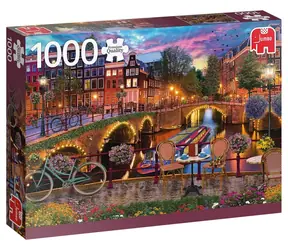 JUMBO Puzzle Vodní kanály v Amsterdamu / 1000 dílků / od 12 let
