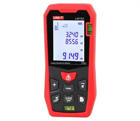 UNI-T LM70A / Laserový dálkoměr / dosah 70 m / přesnost ±2 mm / výpočet plochy a objemu