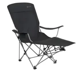 Outwell Catamarca Lounger černá / Kempingové relaxační křeslo / pro 1 osobu