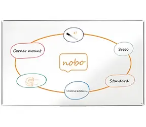 NOBO Premium Plus 1800x1200 mm bílá / Magnetická tabule / Hliníkový rám