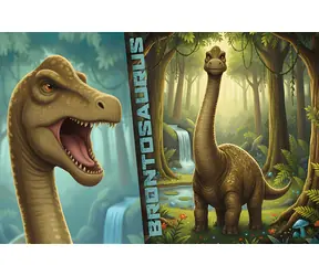 TREFL Puzzle Dino World: Brontosaurus / 100 dílků / 41 x 27,5 cm