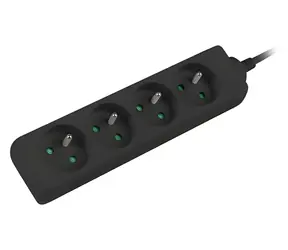 Lanberg Prodlužovací přívod pro UPS / 4 zásuvky / 1 m / 230 V / bez vypínače
