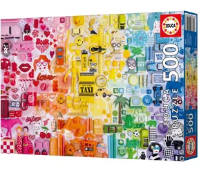 EDUCA Puzzle Barevná koláž / 500 dílků