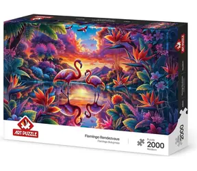 ART PUZZLE Puzzle Setkání plameňáků / 2000 dílků / 96 × 68 cm