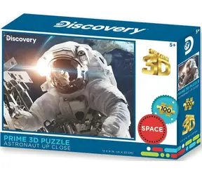 PRIME 3D Puzzle Astronaut zblízka / 100 dílků / 3D optický efekt / 31 × 23 cm