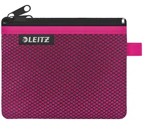 Leitz WOW růžová / Dvojitá textilní kapsa / velikost S / 140×105 mm