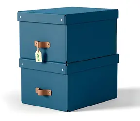 LEITZ Úložný box Puro M námořnická modrá / Karton / 17 l / 270 × 200 × 370 mm / 2 ks