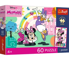 TREFL Puzzle Premium Plus Kids Mickey Mouse: Minnie a Daisy / 60 dílků / 27 x 20 cm