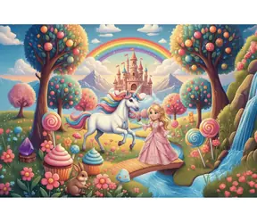 TREFL Puzzle Princezna a jednorožec MAXI / 24 dílků / 60 x 40 cm