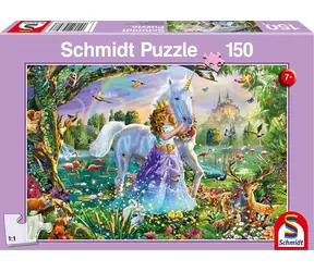 SCHMIDT Puzzle Princezna s jednorožcem / 150 dílků