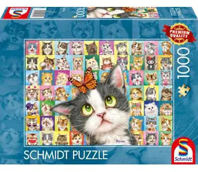 SCHMIDT Puzzle Kočičí výrazy / 1000 dílků