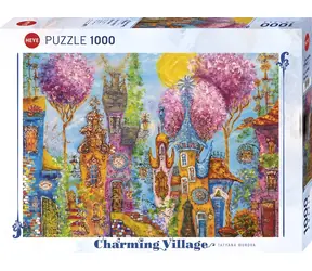 HEYE Puzzle Charming Village: Růžové stromy / 1000 dílků / od 14 let