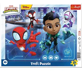 TREFL Puzzle Spiderman: Pavoučí skok / 25 dílků / 31,5 x 23,5 cm