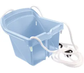 MOCHTOYS Houpačka pro nejmenší pastelově modrá / nosnost 25 kg / délka lana 100 cm
