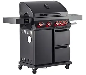 LANDMANN Plynový gril Cool Black 4.1 maxX / 18.6 kW / rošt 76 x 41 cm