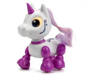 SILVERLIT Robot Jednorožec / Chodí, hýbe hlavou, LED oči a zvuky / 12 cm / od 3 let
