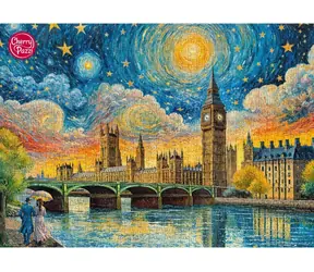 CHERRY PAZZI Puzzle Impresionistická obloha nad Londýnem / 1000 dílků