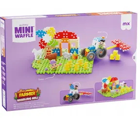 MARIOINEX Stavebnice Waffle Farmer Větrný mlýn / 100 dílků