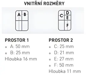 VERSUS Krabička VS 310 / Organizér nástrah a rybářských potřeb / 11,4 × 6,3 × 3,4 cm