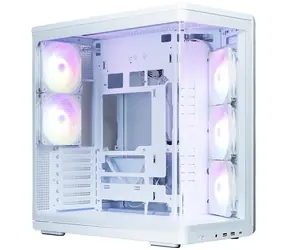 Zalman P60 bílá / Skříň / ATX / 5x 120mm ARGB fan / 2x USB-A 3.2 Gen2 + 1x USB-C / panoramatická