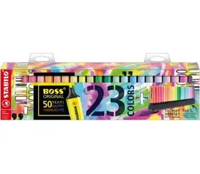 Stabilo BOSS ORIGINAL / Sada zvýrazňovačů / 23 ks / v pouzdře