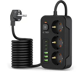 Tech-Protect prodlužovací kabel 3 zásuvky 2 m černá / Prodlužovací kabel / 230 V