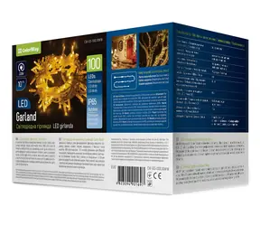 Colorway LED řetěz teplá bílá / LED řetěz / 100 LED / 10m / IP65 / 230V