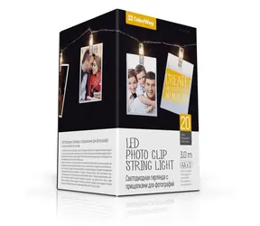 Colorway LED fotokolíčky / Světelný řetěz / 20x LED / 3x AA / teplá bílá / 3 m