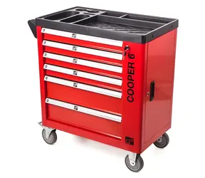 G21 Cooper 6 červená / Dílenský vozík / 41 kg