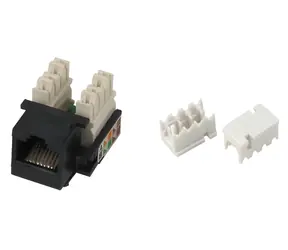Xtendlan Keystone jack RJ45 černý / TP zásuvka / CAT5e / UTP / narážecí / krytka proti prachu
