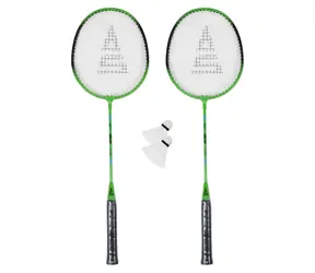 SULOV zeleno-černý / Badmintonový set / 2x raketa 24 cm / 2x míček / Cestovní vak