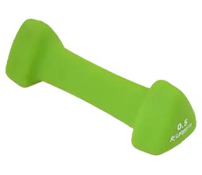 LIFEFIT Neoprenová činka Triangle zelená / 0,5 kg / ocelové jádro