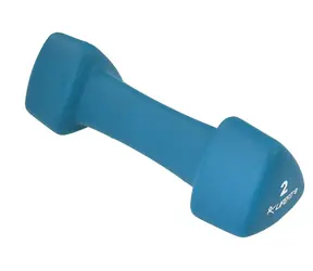 LIFEFIT Neoprenová činka Triangle 2 kg, modrá / Ocelové jádro / Protiskluzový povrch