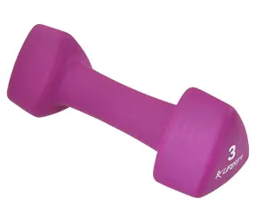 LIFEFIT Neoprenová činka Triangle 3 kg, bordó / Ocelové jádro / Protiskluzový povrch