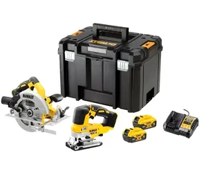 DeWalt DCK2012P2T-QW / Aku set nářadí / kotoučová pila & přímočará pila / 18V / 2x 5Ah / kufr