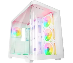 Rampage Loopy bílá / PC skříň / ATX / akvárium design / 7x ARGB ventilátor / Infinity HUB