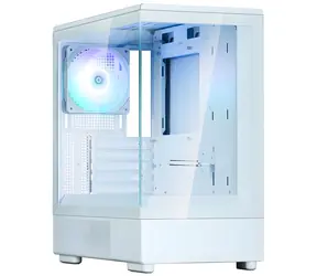 Zalman P10 bílá / PC skříň / Mini Tower / 1x 120mm ARGB fan / 1x USB-A 3.2 Gen2 + 1x USB-C / temperované sklo