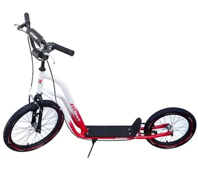KUBIsport Storm bíločervená / Koloběžka / Nafukovací kola 20/16"