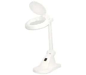 Nedis Zvětšovací stolní LED lampa bílá / Čočka: 3 + 12 Diopter / 6500 K / 6 W / 400 lm