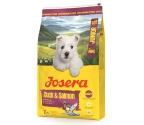 Josera Mini Junior Duck & Salmon 10 kg / Granule pro psy / malá plemena / štěňata