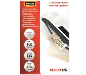Fellowes 60 x 90 mm / Laminovací fólie / 125 mic / lesklá
