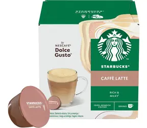 STARBUCKS Kapslová káva Caffe Latte pro Nescafé Dolce Gusto / 12 ks / Intenzita 2