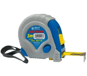 Mega 20112 / Metr svinovací / 2 m / šířka pásky 16 mm / gumový obal, 3 stopery