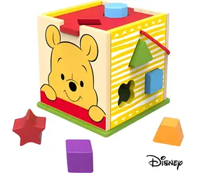 DISNEY BABY Kostka Medvídek Pú / Dřevěná / Vkládací tvary