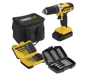 PowerPlus POWX00840 / Aku příklepová vrtačka / s příslušenstvím (53 ks)