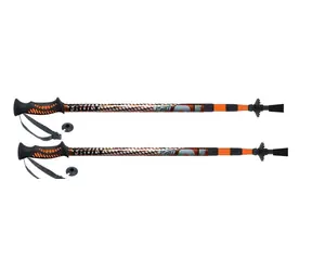 TRULY PAMIR 3-dílné pár oranžová / Trekingové hole / hliník / 65/110-135 cm / Antishock